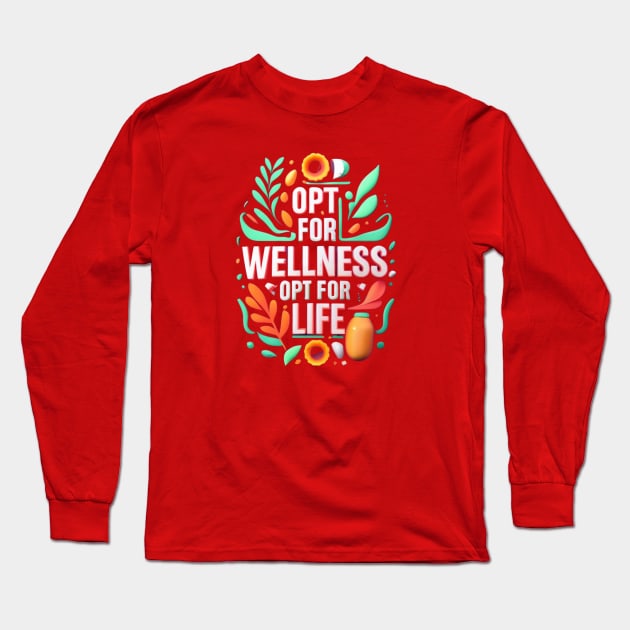 Opt For Wellness Long Sleeve T-Shirt by masksutopia